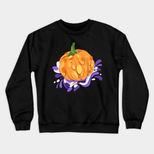 Ornate Pumpkins with Abstract Stains Crewneck Sweatshirt